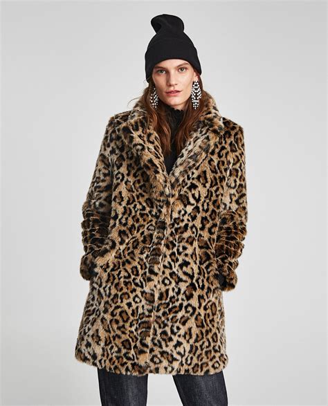 leopard print coat long|leopard print coat zara.